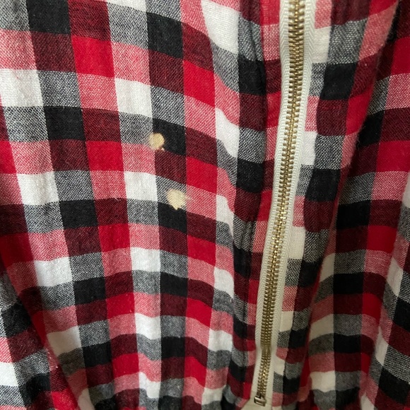 Plaid Zip Up Hooded Cardigan - Picture 3 of 4